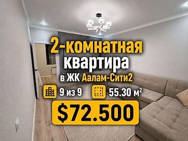 Продажа квартир: 2 комнаты, 55 м², Элитка, 9 этаж, Евроремонт — 1