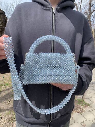 бисер работа на дому: Сумка из бусин, сумка из хрустальных бусин; выполнена специальной — 1