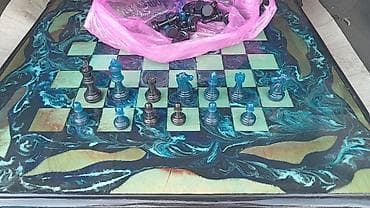 продаю шахматы: Шахматный набор с декоративной доской. - Доска с эффектной — 1