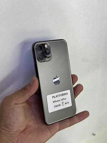 IPhone 11 Pro, 256 ГБ, Space Gray, Защитное стекло, Чехол, 84 %