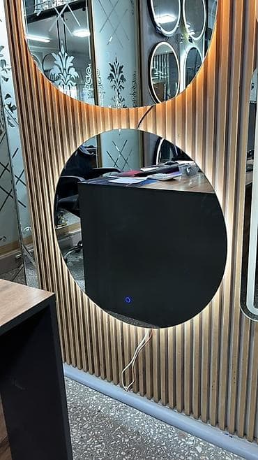 лампочки для ванной комнаты: Зеркала с сенсорной подсветкой Модели и характеристики: - Круглое — 7