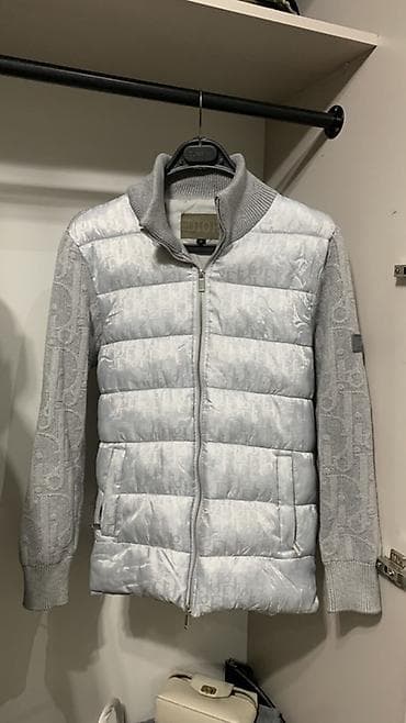 tech fleese: Серый стеганый джемпер/куртка на молнии Dior (оригинал) - Дизайн — 1