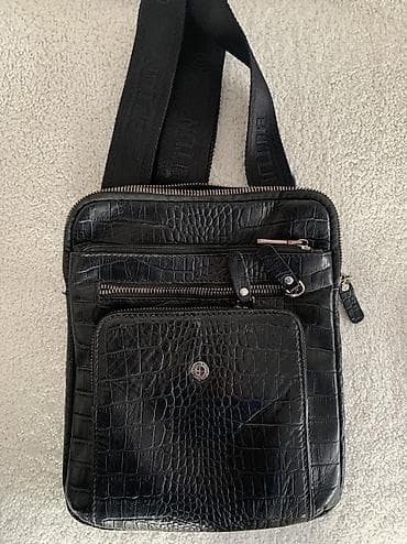 сумки женские с принтом: Барсетка Butun оригинал, натуральная кожа, б/у — 2