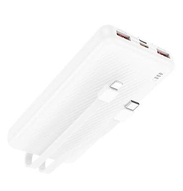 usb type: Внешний аккумулятор с встроенными кабелями и быстрыми портами - — 3