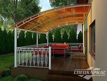 Газонокосилки: Навес, Арочный, Металл, Поликарбонат, Установка — 4