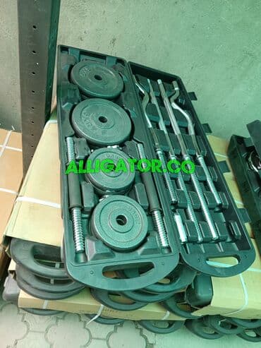 набор гантель в чемодане flexter: Супер набор 3в1 кейс штанга/гриф (прямой и кривой) + гантели — 1