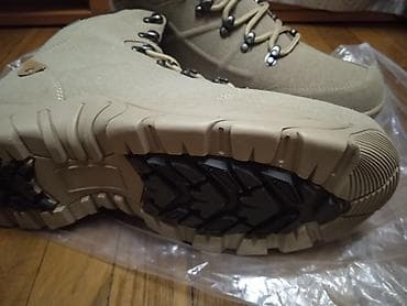 Босоножки, сандалии, шлепанцы: Мужские треккинговые ботинки цвета бежевый песок - Высокая модель с — 3