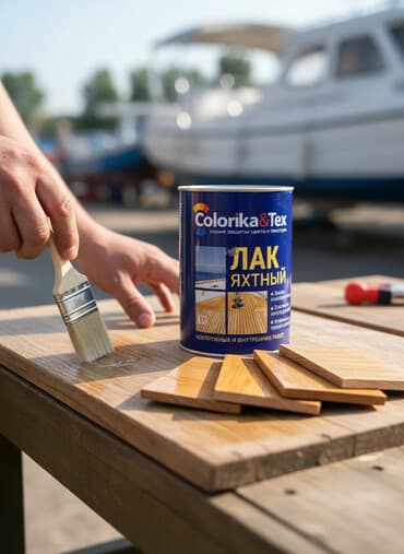бесцветный лак: Яхтный лак Colorika & Tex предназначен для защиты древесины от — 1