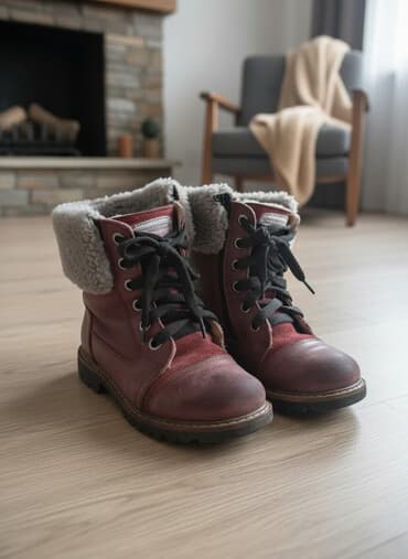 футбольные бутсы ош: Продаю детские сапоги, натуральный мех — 1