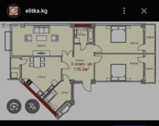пользовались: 3 комнаты, 121 м², Элитка, 4 этаж, Евроремонт — 11