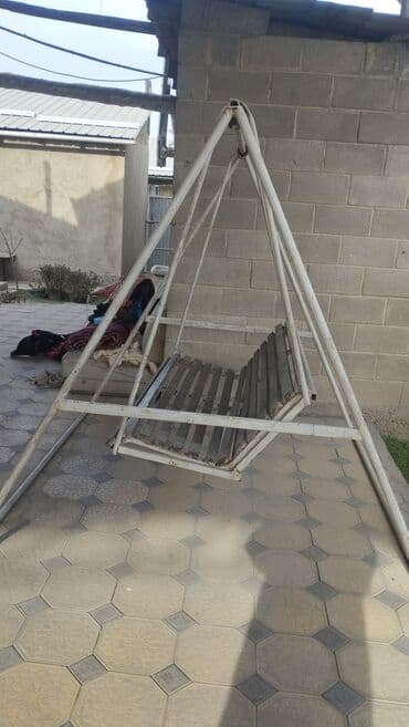 садовый комплект: Садовые качели Металл, Со спинкой, Без крыши — 3