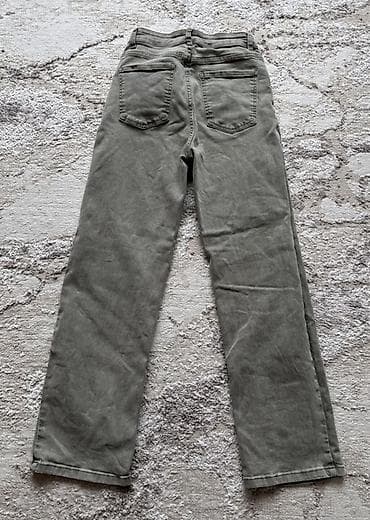 tech fleese: Прямые джинсы серо‑оливкового цвета - Крой: прямой, классический. - — 2