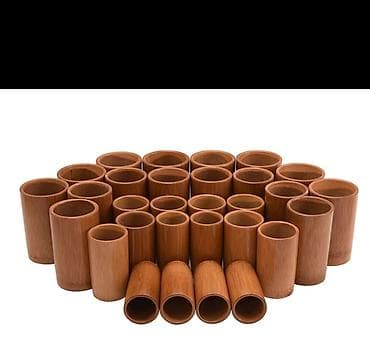 коробки для торта: Набор бамбуковые массажные банки. 30шт.диаметра и высоты разные - — 1