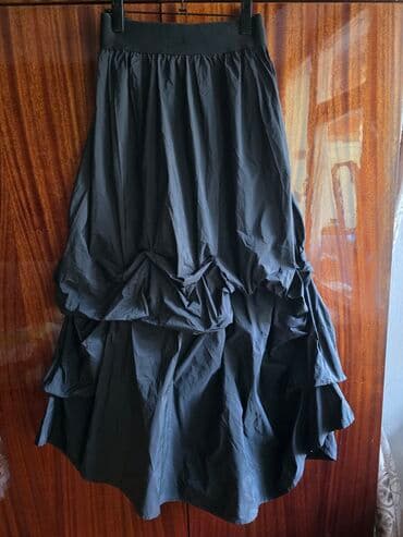 джинсовая мини юбка: Юбка, Модель юбки: Полусолнце, Макси, Джинс, По талии — 9