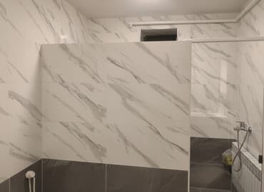 Подготовка стен для укладки, Резка плитки, Гидроизоляционные работы | Керамогранитая плитка, Мозаичная плитка, Стеклянная плитка | Вертикальная укладка, Диагональная укладка, Горизонтальная укладка Больше 6 лет опыта