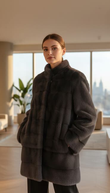 Шуба норковая в отличном состоянии фирма IMPERIA MEXA. - Цвет