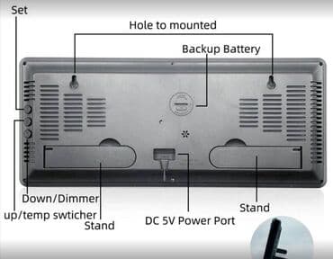 цифровые настенные часы: Современные LED-часы с большим дисплеем — идеальное решение для дома — 4