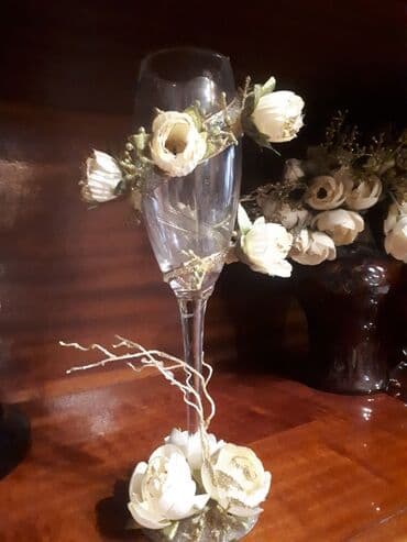 свадебный букет из бисера: Бокалы свадебные 
От 100 сом В наличии — 2