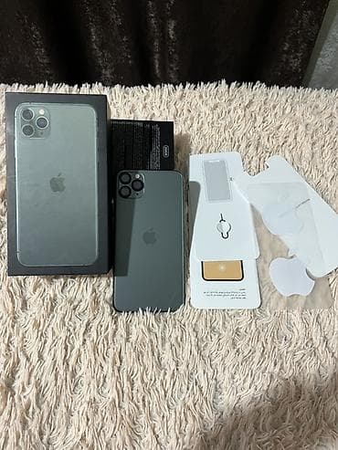 honor 9a: IPhone 11 Pro Max, Б/у, 256 ГБ, Matte Midnight Green, Коробка, 86 % — 1