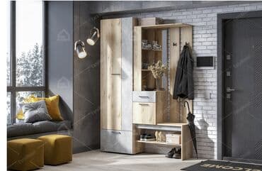 Гарнитур для прихожей, Новый, Вешалка, В рассрочку, ДСП, Бесплатная доставка, цвет - Бежевый