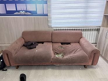уголок кожаный: Прямой диван — 3