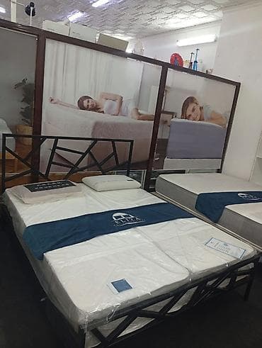 двухместный кровать: Современная двуспальная кровать с металлическим изголовьем — стильный — 3