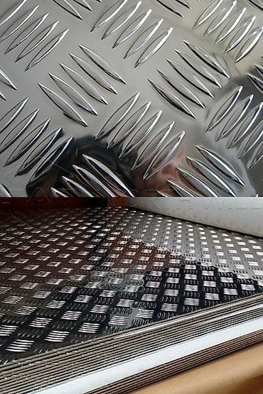 нержавейка листовая: Рифленый Алюминиевый лист. размеры 1.20×2.40. 1мм — 1