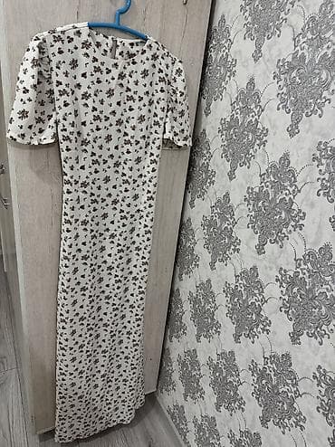 Жеке буюмдар: ⸻ 🤍 Длинное платье с цветочным принтом 🤍 Элегантное приталенное — 3