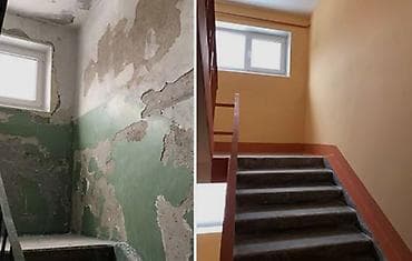 за сколько клеят обои: Ремонт подъездов “под ключ” - Комплексная отделка лестничных клеток и — 1