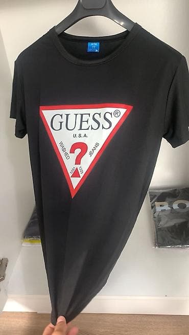 Личные вещи: Мужская футболка, L, XL, Guess, Новый, цвет - Черный, Платная доставка, Самовывоз — 1