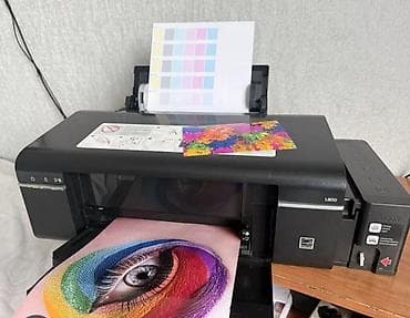 Фотопринтер Epson L800 с системой непрерывной подачи чернил (СНПЧ). -