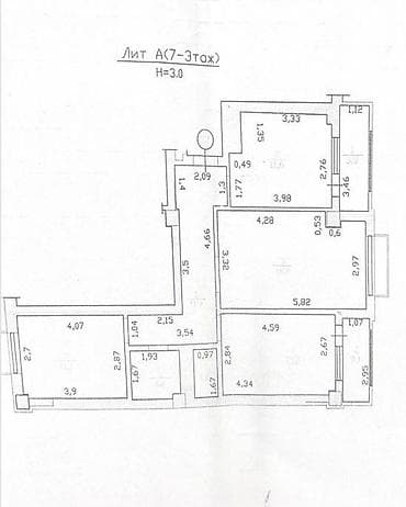 аманат инвест: 3 комнаты, 87 м², Элитка, 7 этаж, Евроремонт — 8
