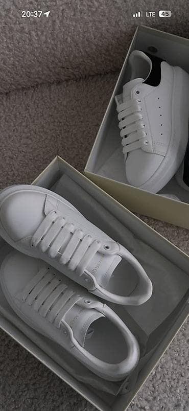 Кроссовки, 36.5, 37, Alexander McQueen, Б/у, цвет - Белый, Платная доставка