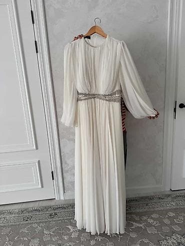 Вечернее платье, Длинная модель, Шифон, С рукавами, С пайетками, L — 4