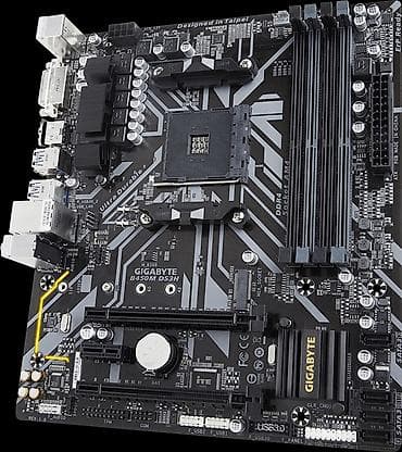 b450m: Материнская плата для ПК, Б/у, Gigabyte, AM4, Micro-ATX — 2