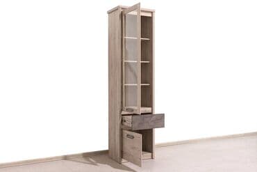 книжный шкаф для дома: Шкаф витрина 2Д Джаз, Каштан найбори Светлый, Анрэкс (Беларусь) — 6