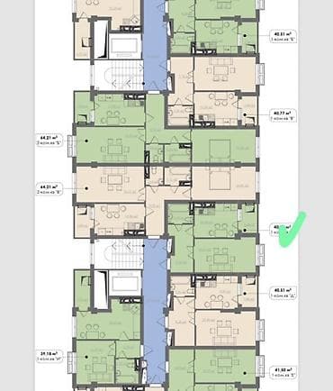 real sight: 1 комната, 41 м², Элитка, 8 этаж, Готовая ПСО (под самоотделку) — 2