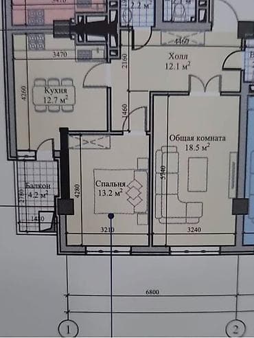 ищу квартиру дом: 2 комнаты, 66 м², Элитка, 6 этаж, ПСО (под самоотделку) — 10