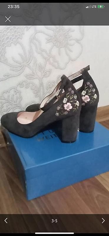 Угги: Туфли RedGem на среднем каблуке - Цвет: темно-серый/графит - Материал — 2