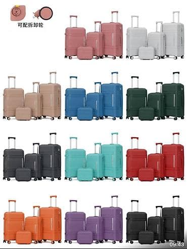 Наборы чемоданов на колёсах + косметичка/кейc - Форм‑фактор: набор из