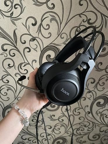 Проводная гарнитура hoco (накладные/полноразмерные наушники с