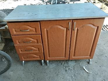 стол стиль лофт: Кухонный гарнитур, цвет - Коричневый, МДФ — 4