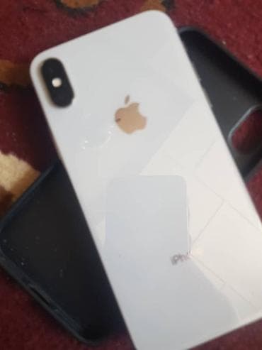 IPhone X, Б/у, 256 ГБ, Белый, Чехол, 100 %