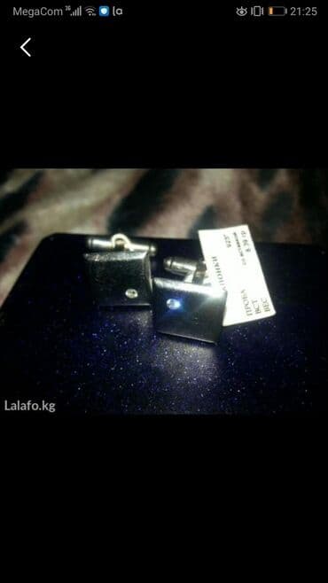 На подарок! Запонки новые! С фианитами! Серебро 925 пробы! "Элита"