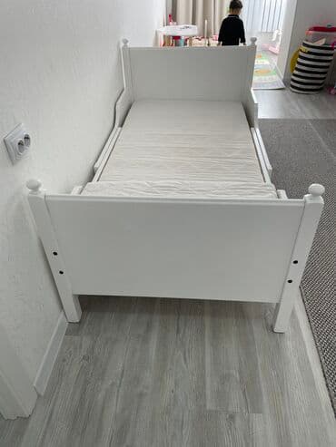 кровать икеа: Детская односпальная кровать, Б/у, Для девочки, Для мальчика, С матрасом, Дерево, Самовывоз — 8