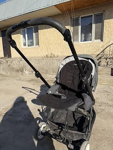 Коляски: Коляска, цвет - Черный, Б/у — 6