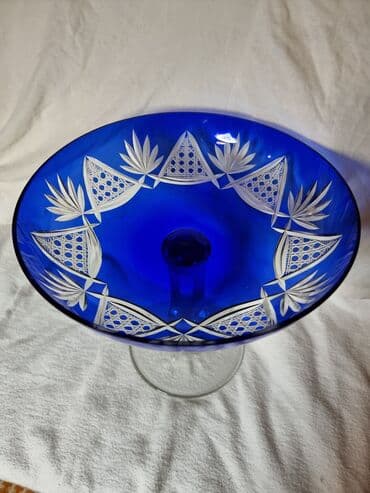 сколько стоит хрусталь: Хрустальная фруктовница . Кобольтовая. Сталинский ампир. 1950-60 — 1