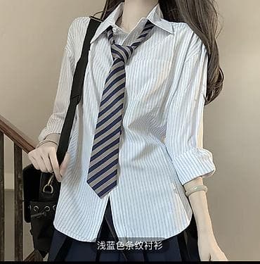 Рубашка в тонкую полоску, классического кроя - Модель: сорочка с