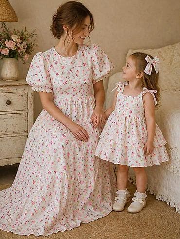 безрукавка женские: 🌸 Family look: мама + дочка 🌸 Нежные платья в цветочный принт — — 6