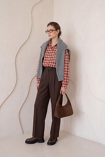 рубашка в клетку женская: 🔥ПО оптовой цене 500 СОМ! Рубашка в клетку оверсайз, подходит от 44-52 — 2